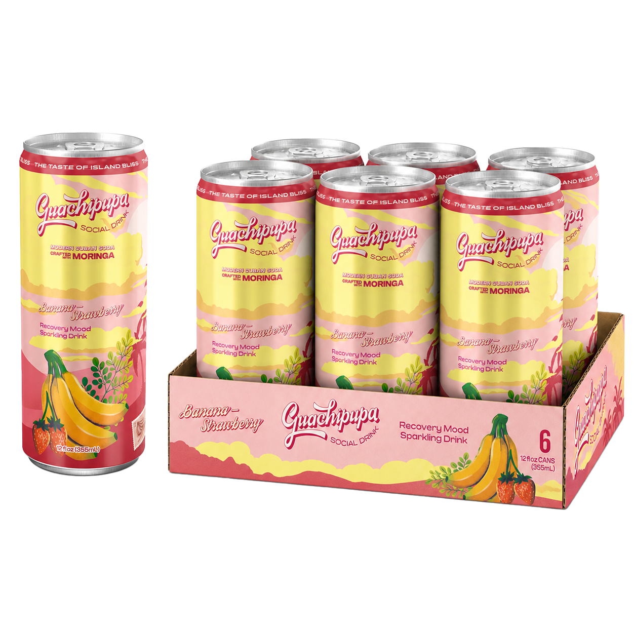 6-Can Case — Single Mood: Recovery (Banana-Strawberry)
