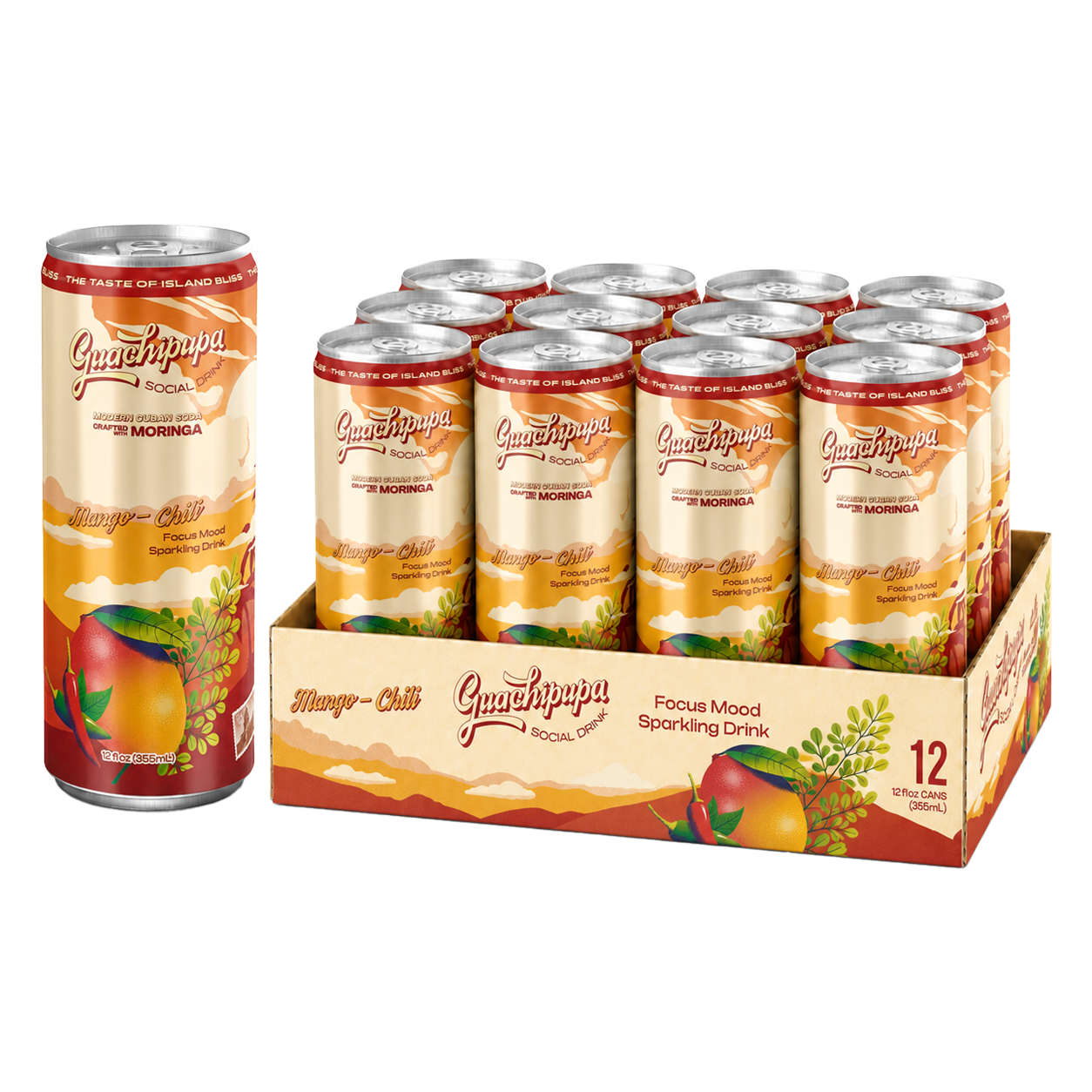 12-Can Case — Single Mood: Focus (Mango–Chili)