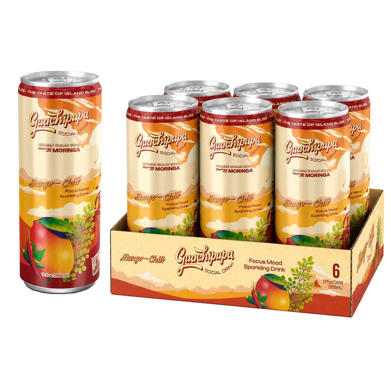 6-Can Case — Single Mood: Focus (Mango–Chili)