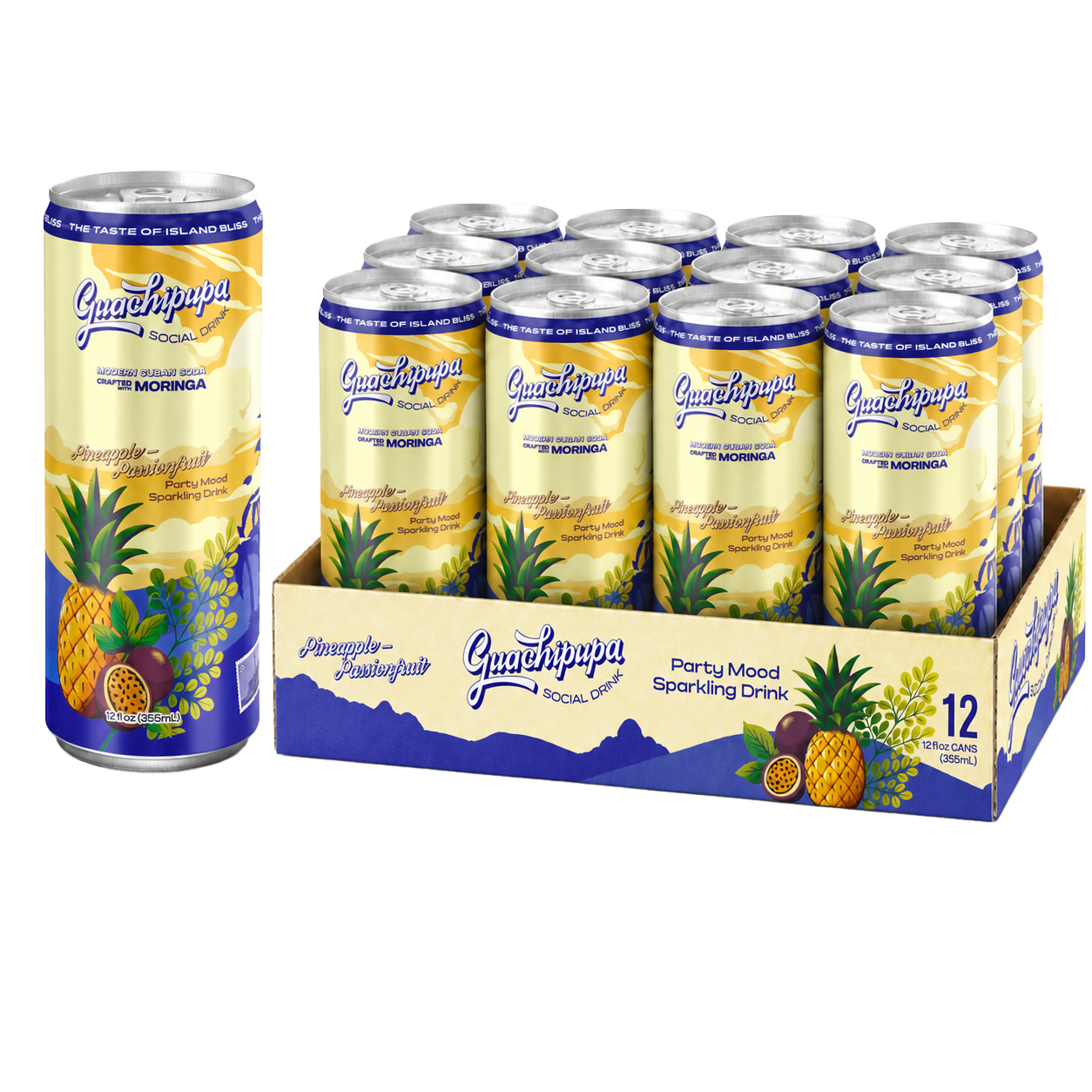 12-Can Case — Single Mood: Party (Pineapple–Passion Fruit)
