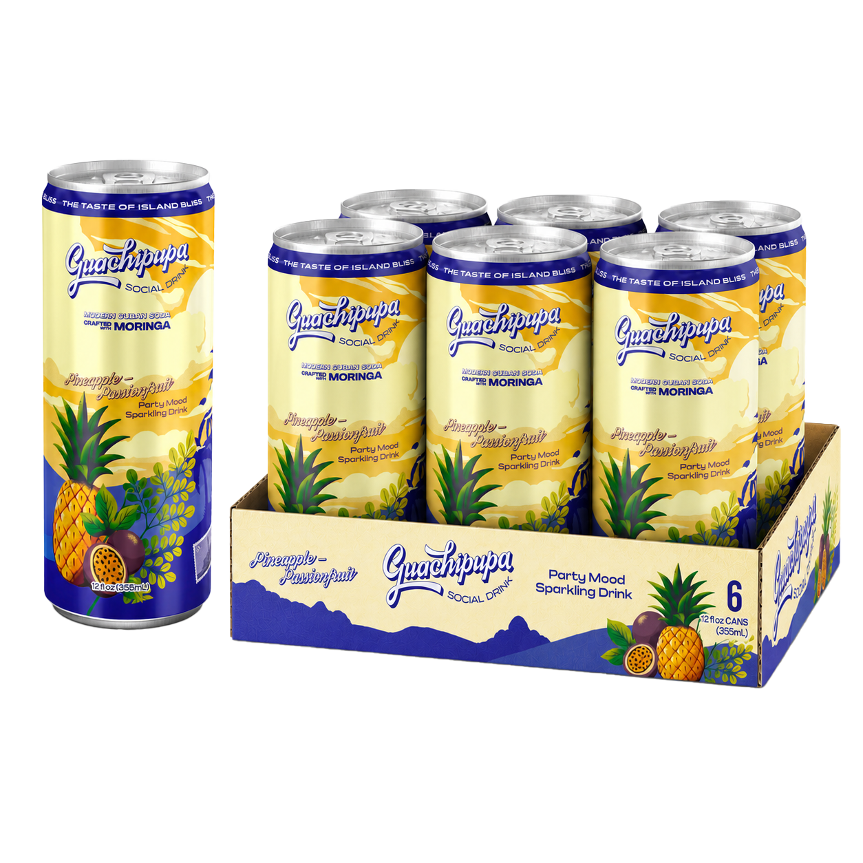 6 Can Case — Single Mood: Party (Pineapple–Passion Fruit)